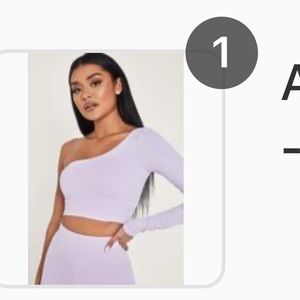 Lavender one arm crop top